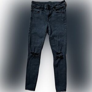 AE Black Distressed Jeans Womens Sz 4